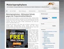 Tablet Screenshot of malariaprophylaxe.info